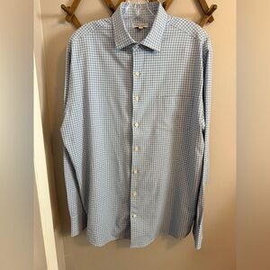 Peter Millar Summer Comfort Gingham Performance Shirt L golf